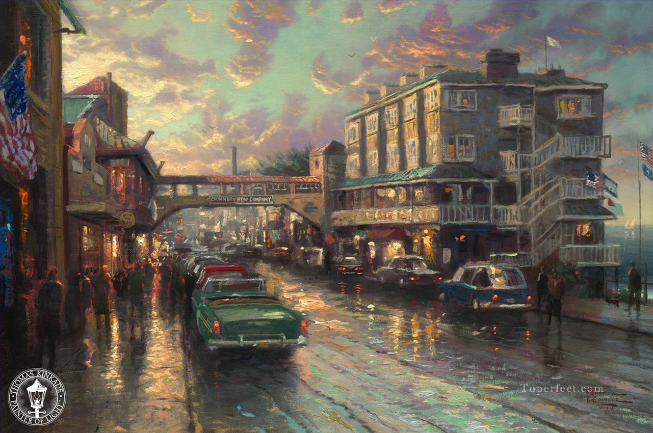 Cannery Row Sunset TK cityscape Oil Paintings